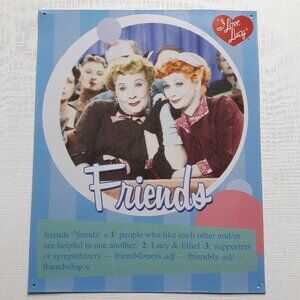 I Love Lucy Tin Sign Ethel and Lucy Lucille Ball